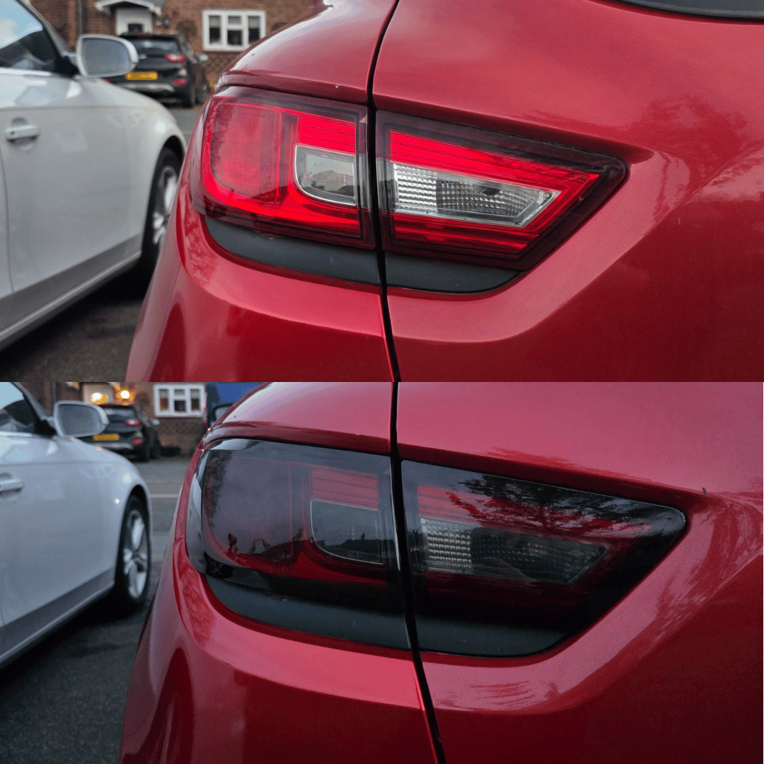 Taillight tinting before after